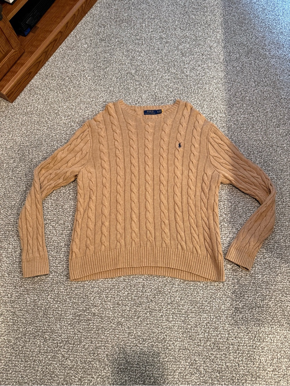 Polo Ralph Lauren Cable Knit Camel Sweater